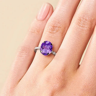 Eloise | Charming 925 Sterling Silver Amethyst Rings