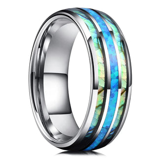 Leilani | Men’s Galaxy Style Purple Abalone Shell Ring