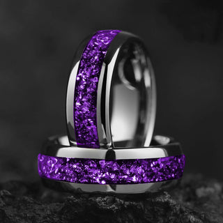 Leilani | Men’s Galaxy Style Purple Abalone Shell Ring
