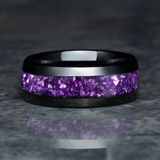 Leilani | Men’s Galaxy Style Purple Abalone Shell Ring
