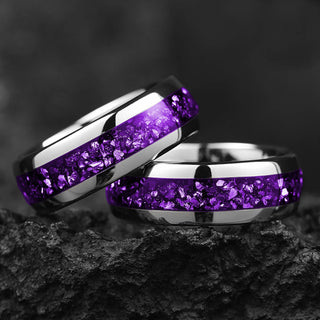 Leilani | Men’s Galaxy Style Purple Abalone Shell Ring