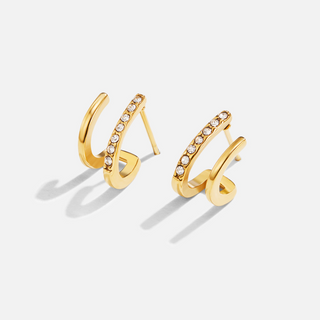 Clara | Claw Gold & Crystal Earrings