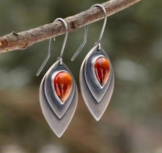 Vintage Silver Color Dangle Earrings