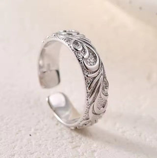 Sterling Silver Decorative Pattern Ring