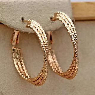 Vintage Classical Cross Round Earrings
