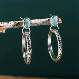 Vintage Hollow Round Drop Earring