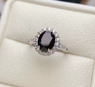 Vintage Natural Black Spinel Ring