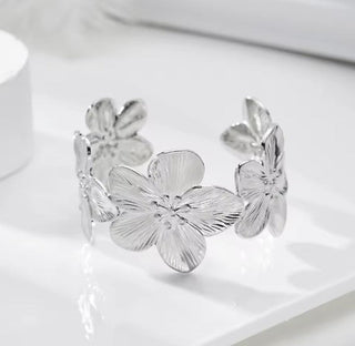 Vintage Butterfly Cuff Silver Bracelet