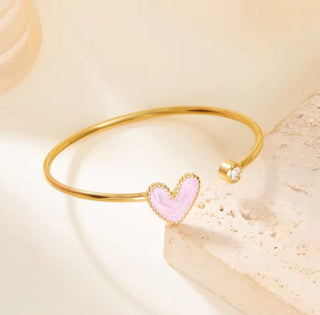 Exquisite Pink Heart Shape Bracelet
