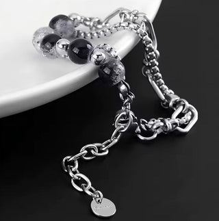 Vintage Crystal Beaded Chain Bracelet