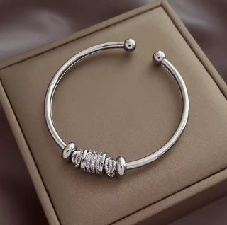 Vintage Cubic Zircon Adjustable Cuff Bracelet
