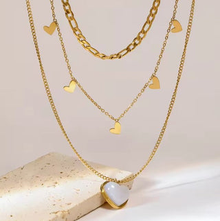 Heart Layered Gold Necklace