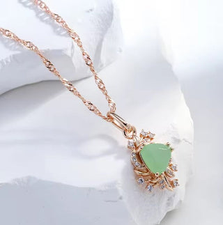 Crystal Flower Pendant Necklace
