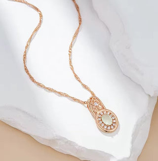Oval Cut Emerald Pendant Necklace