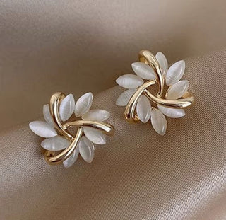 Exquisite Crystal Flower Earrings