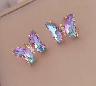 Vintage Colorful Butterfly Earrings