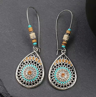 Vintage Handmade Beads Drop Earrings