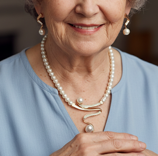 Skylar | Natural Pearl Necklace + Earrings Set