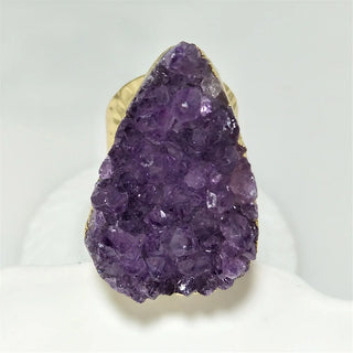 Madelyn | Natural Teardrop Amethyst Cluster Ring