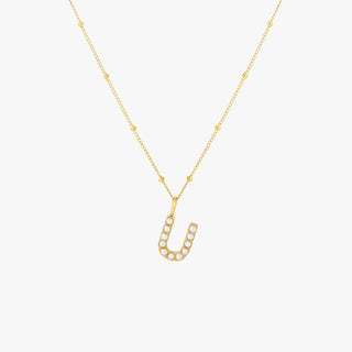 Pearl Initial Necklace