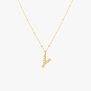 Pearl Initial Necklace