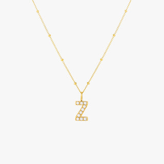 Pearl Initial Necklace
