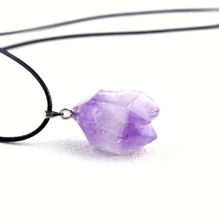 Ayla | Amethyst Raw Stone Pendant Mineral Crystal