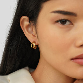 Sylvie | Ana Triple Gold Earrings