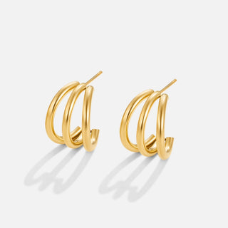 Sylvie | Ana Triple Gold Earrings