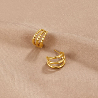Sylvie | Ana Triple Gold Earrings