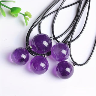 Stella | Natural Amethyst Rough Stone Polished Pendant 20mm