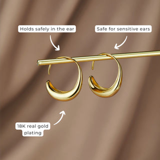 Cina | Drop Hoop Earrings