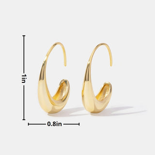 Cina | Drop Hoop Earrings