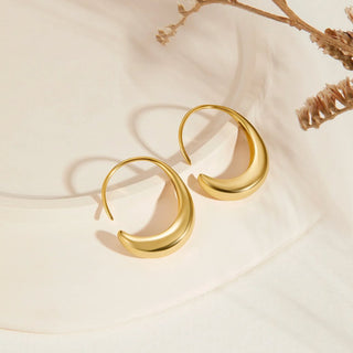 Cina | Drop Hoop Earrings