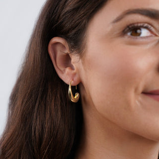 Julianna | Cina - Drop Hoop Earrings