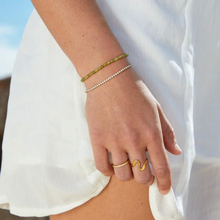 Stevie | Cordelia Gold Tennis Bracelet