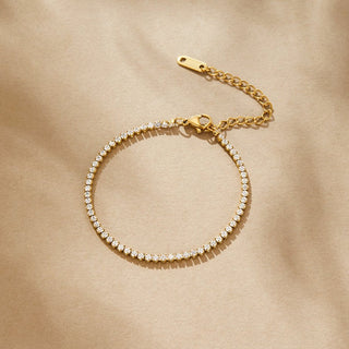 Stevie | Cordelia Gold Tennis Bracelet