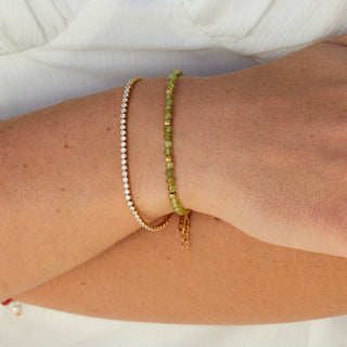 Stevie | Cordelia Gold Tennis Bracelet