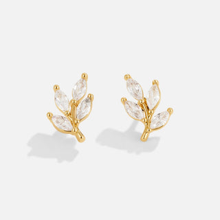 Finley | Crystal Chic Leaf Earrings