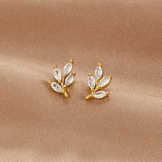 Finley | Crystal Chic Leaf Earrings