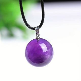 Stella | Natural Amethyst Rough Stone Polished Pendant 20mm