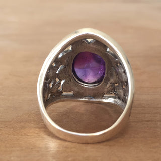 Josephine | Amethyst Ring Vintage Men's Hand Jewelry