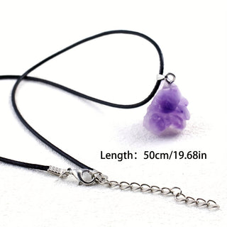 Ayla | Amethyst Raw Stone Pendant Mineral Crystal