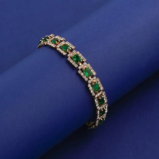 Rylee | Emerald Green Statement Gold Bracelet