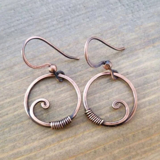 Vintage Bronze Hollow Earrings