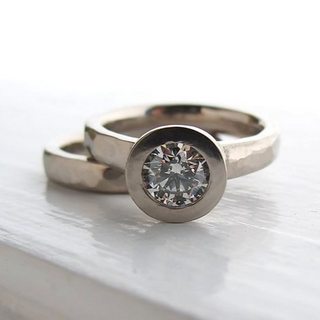 Vintage Silvered Zirconia Ring Set