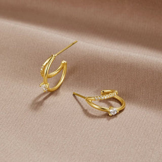 Azalea | Artie Crystal Gold Earrings