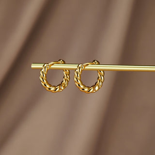 Mya | Luna Gold Twist Earrings