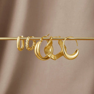 Mya | Luna Gold Twist Earrings