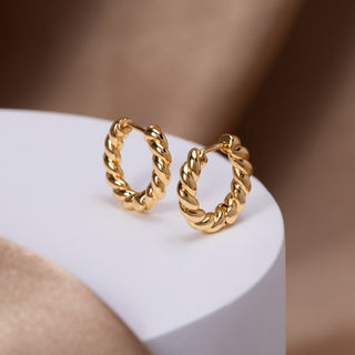 Mya | Luna Gold Twist Earrings